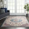 Homeroots 4 x 6 ft. Pink & Blue Floral Medallion Area Rug 385529 - alternate 2